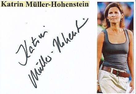 Katrin Müller Hohenstein  ZDF  TV Autogramm Karte original signiert 