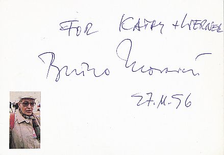 Bruno Moravetz † 2013   ZDF  TV Autogramm Karte original signiert 