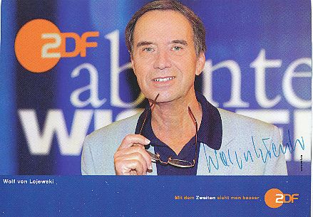Wolf von Lojewski  ZDF   TV  Sender Autogrammkarte original signiert 