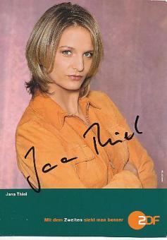 Jana Thiel † 2016   ZDF   TV  Sender Autogrammkarte original signiert 