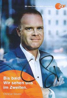 Christian Sievers  ZDF   TV  Sender Autogrammkarte original signiert 