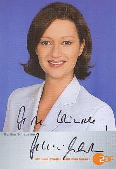 Bettina Schausten  ZDF   TV  Sender Autogrammkarte original signiert 