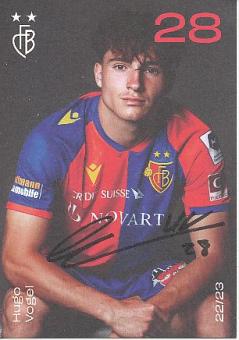 Hugo Vogel  FC Basel  2022/2023  Fußball Autogrammkarte  original signiert 