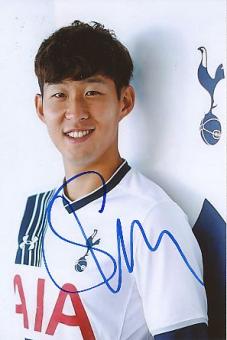 Heung Min Son  Tottenham Hotspur  Fußball Autogramm Foto original signiert 