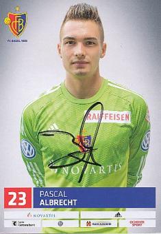 Pascal Albrecht  FC Basel  Fußball Autogrammkarte original signiert 