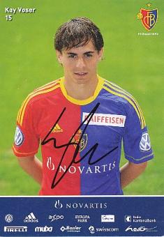 Kay Voser  FC Basel  Fußball Autogrammkarte original signiert 