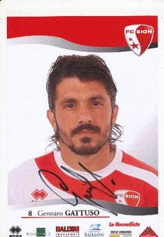 Gennaro Gattuso  FC Sion  Fußball Autogrammkarte original signiert 