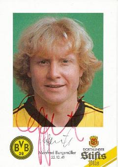 Manfred Burgsmüller † 2019  Borussia Dortmund  1982/1983  Fußball Autogrammkarte  original signiert 