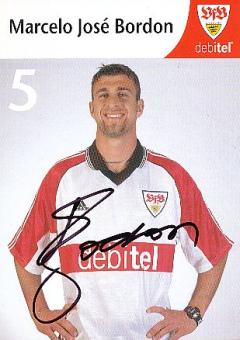 Marcelo Bordon  VFB Stuttgart  1999/2000  VFB Stuttgart  Fußball Autogrammkarte  original signiert 