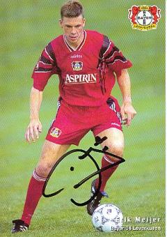 Erik Meijer  Bayer 04 Leverkusen   Fußball Autogrammkarte  original signiert 