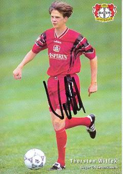 Thorsten Wittek  Bayer 04 Leverkusen   Fußball Autogrammkarte  original signiert 