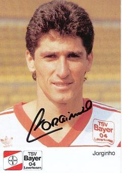 Jorginho   Bayer 04 Leverkusen 1989/1990  Fußball Autogrammkarte  original signiert 
