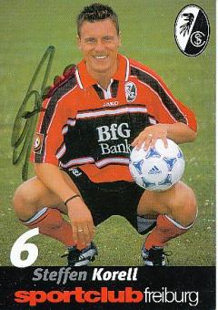 Steffen Korell  SC Freiburg  1999/2000  Fußball Autogrammkarte  original signiert 