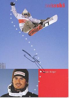 Sergio Berger  Schweiz  Ski  Snowboard  Autogrammkarte original signiert 