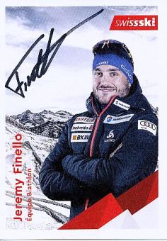 Jeremy Finello  Schweiz Biathlon  Autogrammkarte original signiert 
