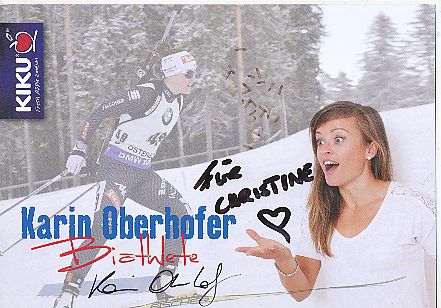 Denise Herrmann  Italien  Biathlon  Autogrammkarte original signiert 