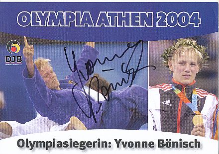 Yvonne Bönisch  Judo  Autogrammkarte original signiert 