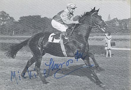 Johannes Starosta † 1995  Jockey   Reiten  Autogrammkarte original signiert 