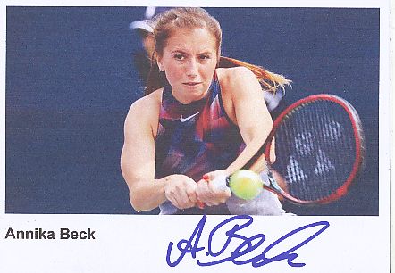 Annika Beck  Tennis Autogramm Karte original signiert 