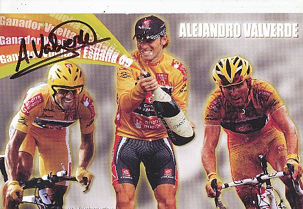 Alejandro Valverde   Spanien  Radsport  Autogrammkarte  original signiert 