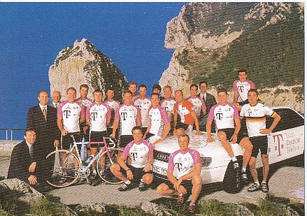 Team Telekom  1997  Radsport  Team Mannschaftskarte nicht signiert 
