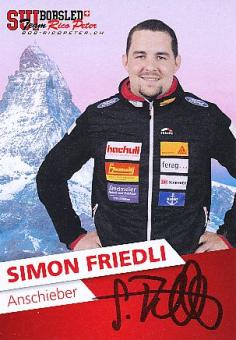 Simon Friedli  Schweiz  Bob Sport  Autogrammkarte  original signiert 