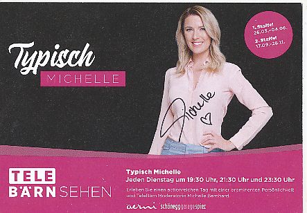 Michelle Bernhard  Tele Bärn   TV  Autogrammkarte original signiert 