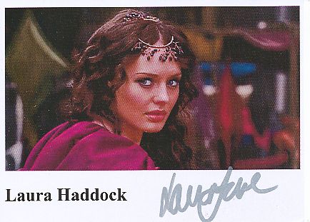 Laura Haddock   Film &  TV Autogramm Karte original signiert 