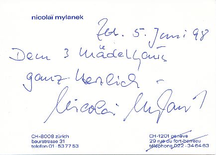 Nicolai Mylanek   Film &  TV Autogramm Karte original signiert 