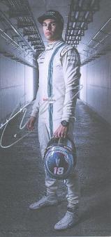 Lance Stroll   Williams Racing  Formel 1 Auto Motorsport  Autogrammkarte  original signiert 