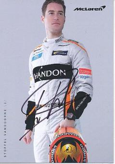 Stoffel Vandoorne  McLaren  Formel 1 Auto Motorsport  Autogrammkarte  original signiert 