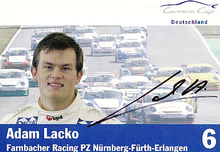 Adam Lacko  Porsche  Auto Motorsport  Autogrammkarte  original signiert 
