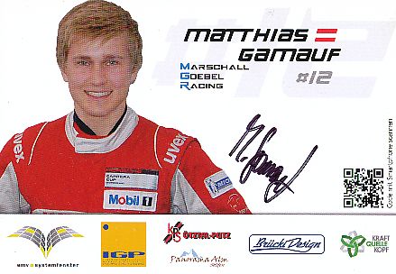 Matthias Gamauf   Porsche  Auto Motorsport  Autogrammkarte  original signiert 