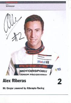 Alex Riberas   Porsche  Auto Motorsport  Autogrammkarte  original signiert 
