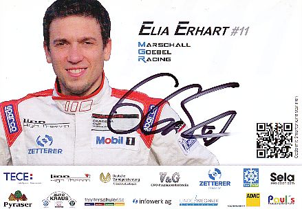 Elia Erhart   Porsche  Auto Motorsport  Autogrammkarte  original signiert 