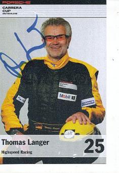 Thomas Langer  Porsche  Auto Motorsport  Autogrammkarte  original signiert 