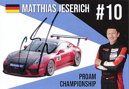 Matthias Jeserich  Porsche  Auto Motorsport  Autogrammkarte  original signiert 