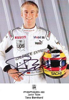 Timo Bernhard   Porsche  Auto Motorsport  Autogrammkarte  original signiert 