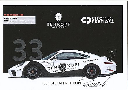 Stefan Rehkopf   Porsche  Auto Motorsport  Autogrammkarte  original signiert 