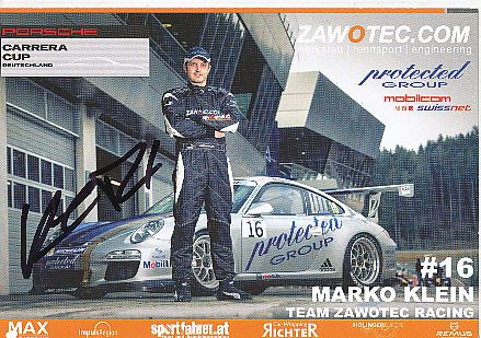 Marco Klein   Porsche  Auto Motorsport  Autogrammkarte  original signiert 