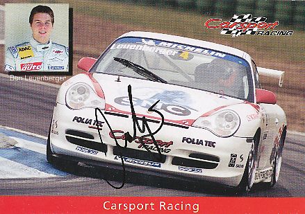 Ben Leuenberger   Porsche  Auto Motorsport  Autogrammkarte  original signiert 