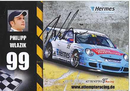 Philipp Wlazik   Porsche  Auto Motorsport  Autogrammkarte  original signiert 