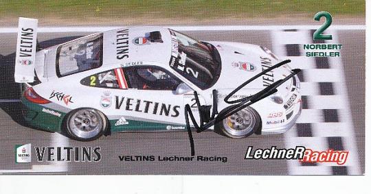 Norbert Siedler  Porsche  Auto Motorsport  Autogrammkarte  original signiert 