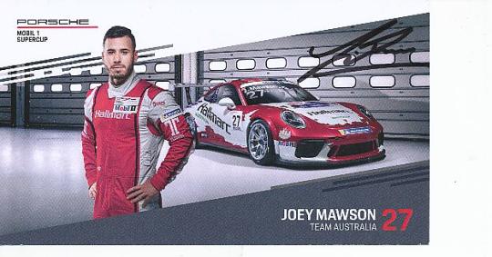 Joey Mawson   Porsche  Auto Motorsport  Autogrammkarte  original signiert 
