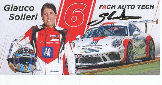 Glauco Solieri   Porsche  Auto Motorsport  Autogrammkarte  original signiert 