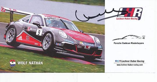 Wolf Nathan   Porsche  Auto Motorsport  Autogrammkarte  original signiert 