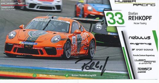 Stefan Rehkopf  Porsche  Auto Motorsport  Autogrammkarte  original signiert 