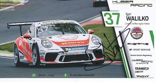 Igor Walilko Porsche  Auto Motorsport  Autogrammkarte  original signiert 