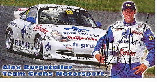 Alex Burgstaller  Porsche  Auto Motorsport  Autogrammkarte  original signiert 