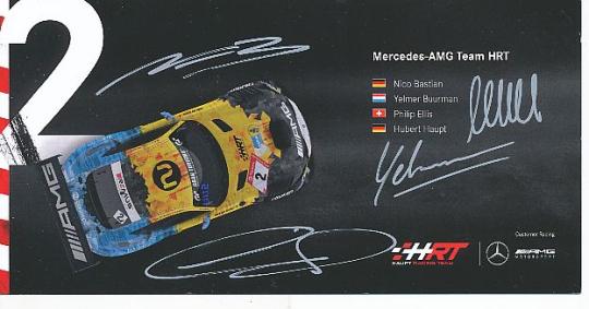 Nico Bastian,Yelmer Buurman,Philip Ellis,Hubert Haupt   Mercedes  Auto Motorsport  Autogrammkarte  original signiert 